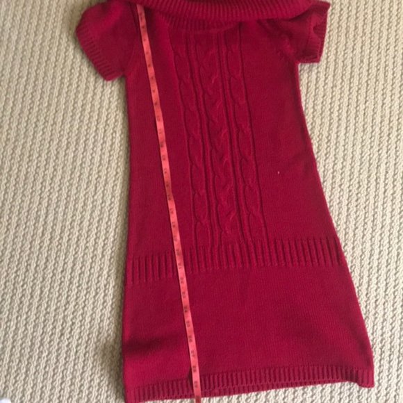 Ambiance Red Cabel Knit Sweater Dress (S) - Picture 8 of 8